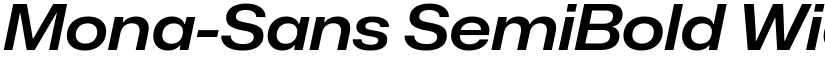 Mona-Sans SemiBold Wide Italic font