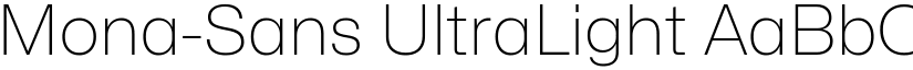 Mona-Sans UltraLight font