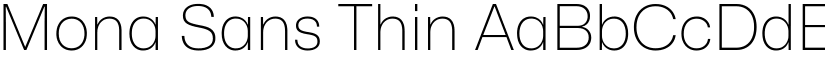 Mona Sans Thin font