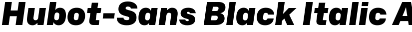 Hubot-Sans Black Italic font