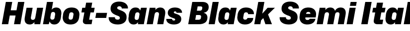 Hubot-Sans Black Semi Italic font