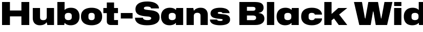 Hubot-Sans Black Wide font