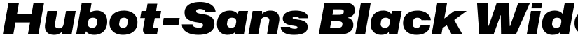 Hubot-Sans Black Wide Italic font