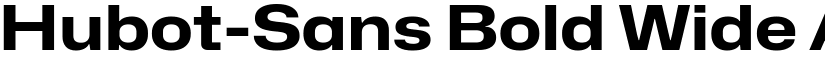 Hubot-Sans Bold Wide font