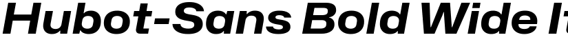 Hubot-Sans Bold Wide Italic font