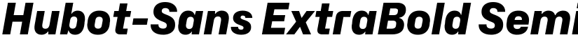 Hubot-Sans ExtraBold Semi Italic font