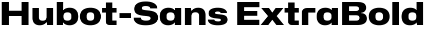 Hubot-Sans ExtraBold Wide font