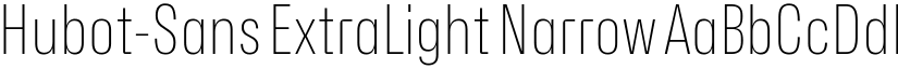 Hubot-Sans ExtraLight Narrow font