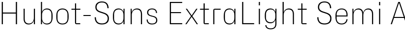 Hubot-Sans ExtraLight Semi font