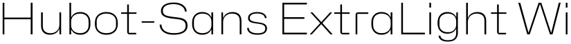 Hubot-Sans ExtraLight Wide font