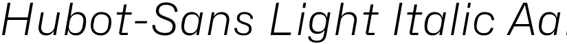 Hubot-Sans Light Italic font