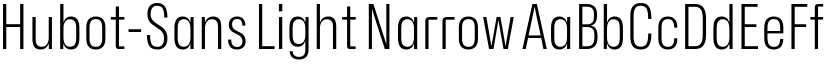 Hubot-Sans Light Narrow font