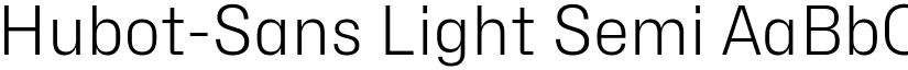 Hubot-Sans Light Semi font