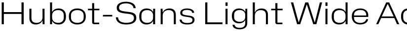 Hubot-Sans Light Wide font