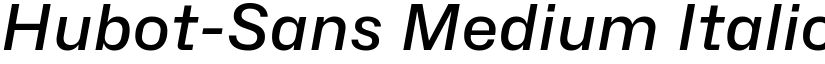 Hubot-Sans Medium Italic font