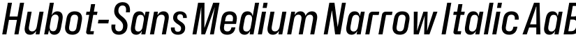Hubot-Sans Medium Narrow Italic font