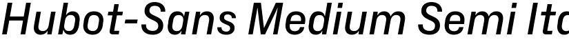 Hubot-Sans Medium Semi Italic font