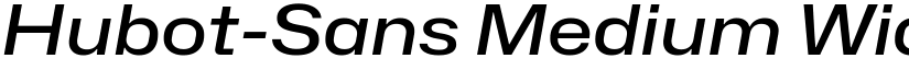 Hubot-Sans Medium Wide Italic font