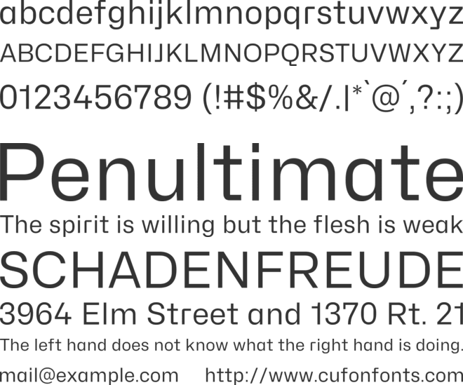 Hubot-Sans font preview