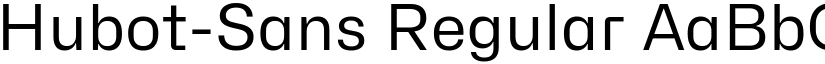 Hubot-Sans Regular font