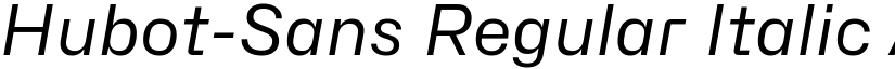 Hubot-Sans Regular Italic font