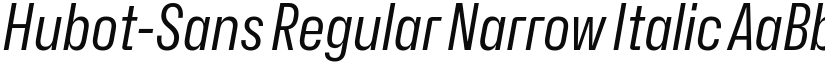 Hubot-Sans Regular Narrow Italic font