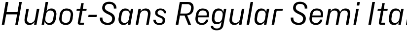 Hubot-Sans Regular Semi Italic font