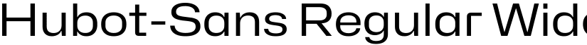 Hubot-Sans Regular Wide font