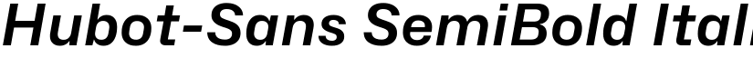Hubot-Sans SemiBold Italic font