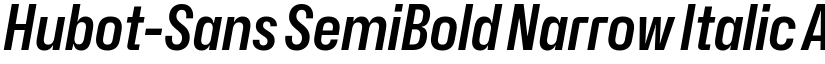 Hubot-Sans SemiBold Narrow Italic font