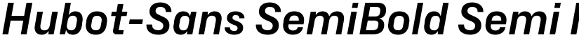 Hubot-Sans SemiBold Semi Italic font