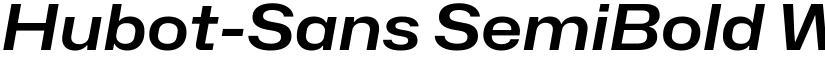 Hubot-Sans SemiBold Wide Italic font