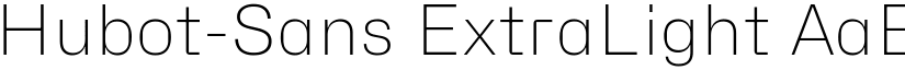 Hubot-Sans ExtraLight font