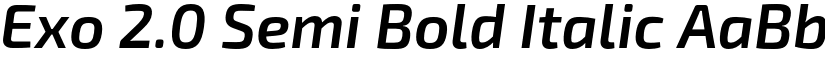 Exo 2.0 Semi Bold Italic font