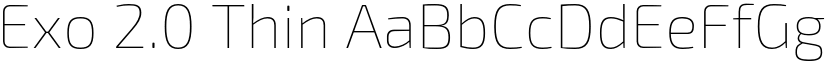 Exo 2.0 Thin font
