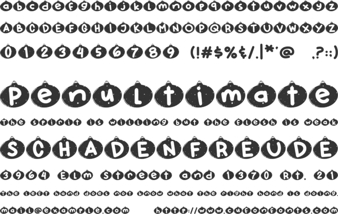 Snow Bells font preview