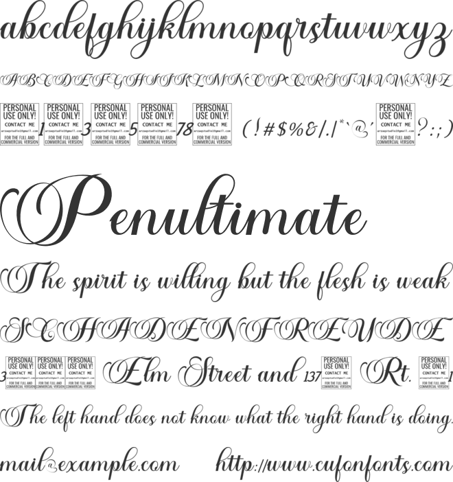Dear Nathalie font preview