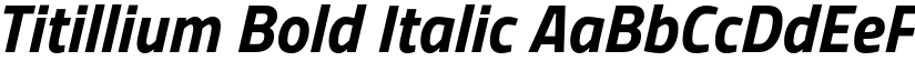Titillium Bold Italic font