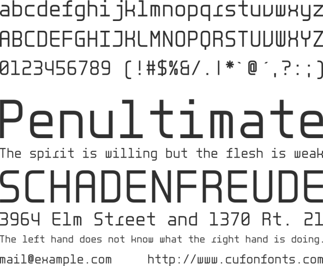 LT Binary Neue font preview