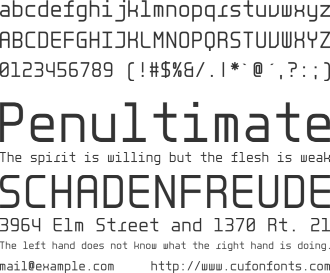 LT Binary Neue font preview