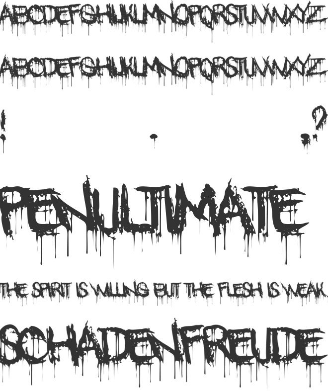 Dear Mr Pazuzu font preview