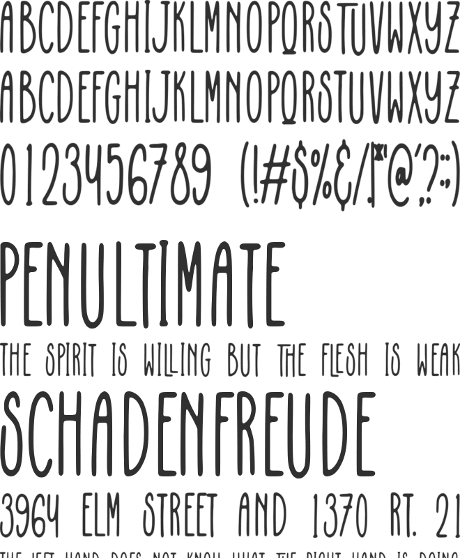 Sunday Writer font preview