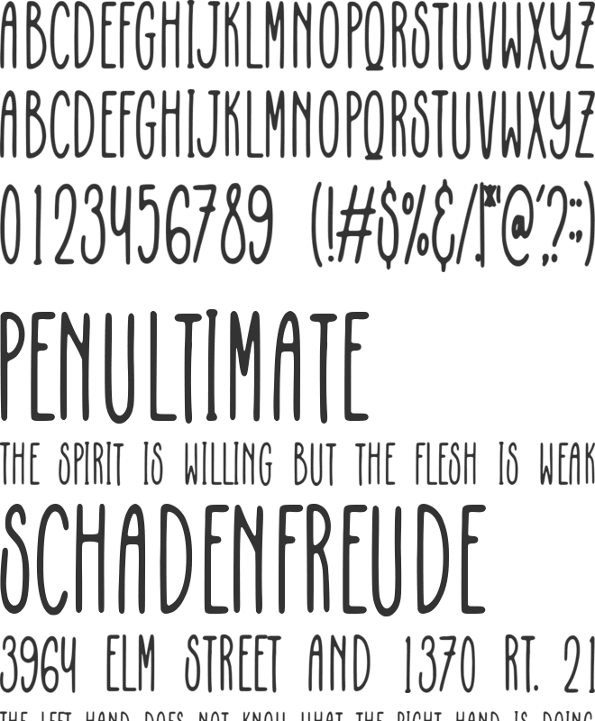 Sunday Writer font preview