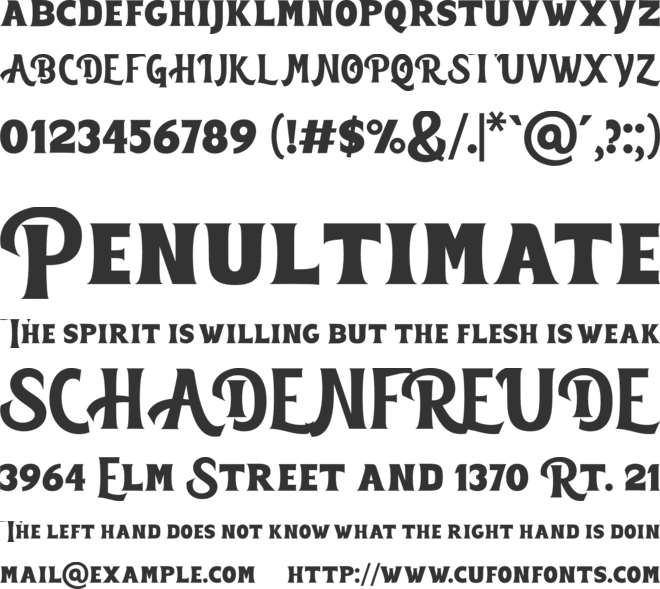 Marvelan font preview