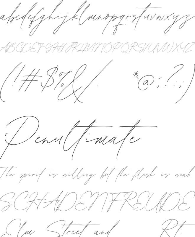 Bleached Magenta font preview