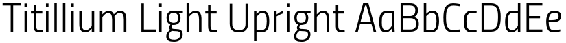 Titillium Light Upright font