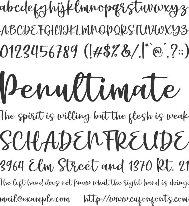 Right Away font preview