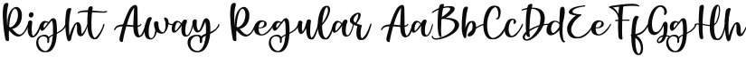 Right Away font download