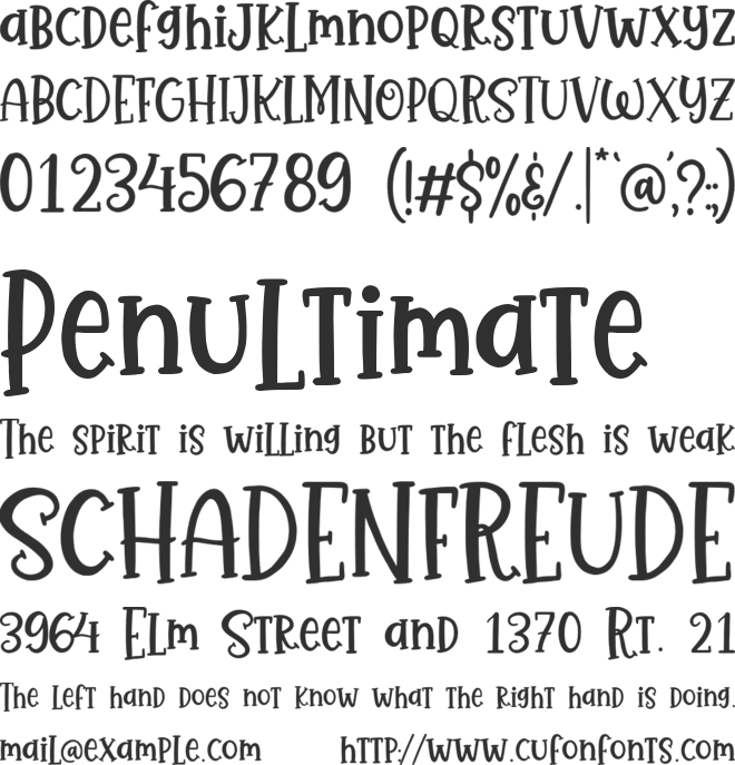 Winter Bumble font preview