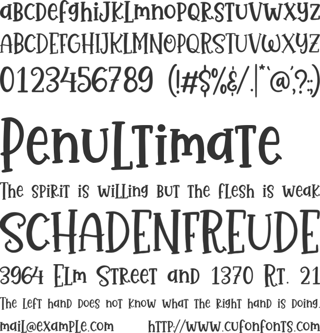 Winter Bumble font preview